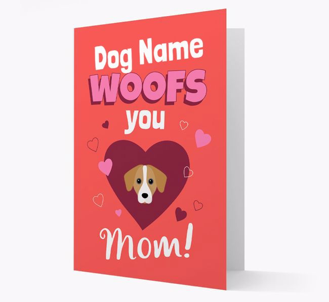 'I Woof You Mom' - Personalized {breedFullName} Card 